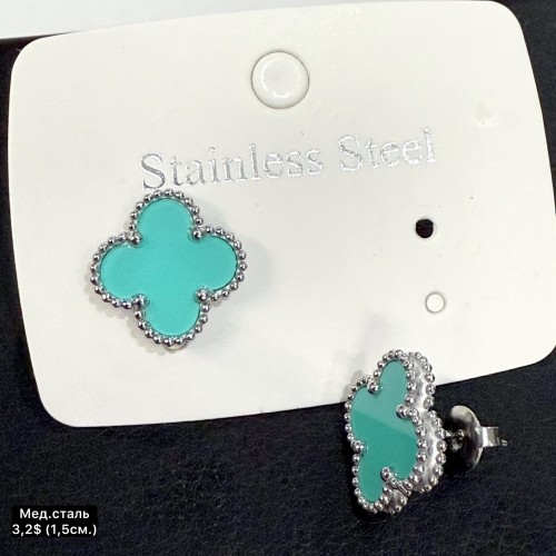 Сережки мед.сталь 10709 (1,5см.)